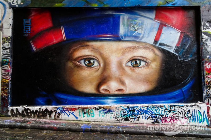 F1 themed Melbourne street art