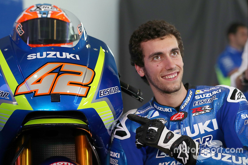 Alex Rins with the 2017 Suzuki MotoGP