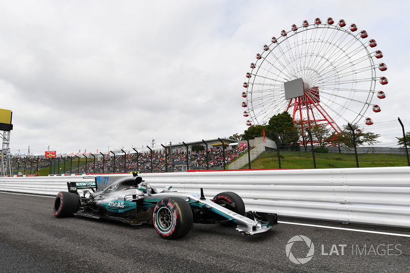 Valtteri Bottas, Mercedes-Benz F1 W08, accidenté en EL3