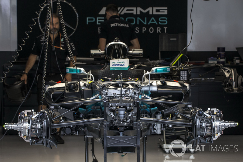 Mercedes-Benz F1 W08 in the garage