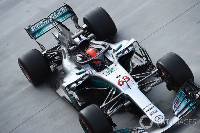 George Russell, Mercedes-Benz F1 W08 con el halo