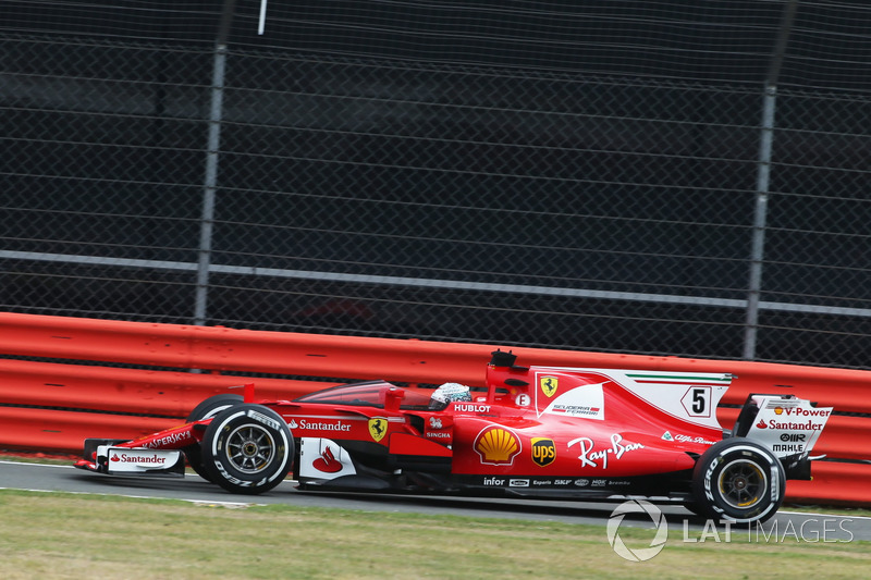 Sebastian Vettel, Ferrari SF70H with cockpit shield