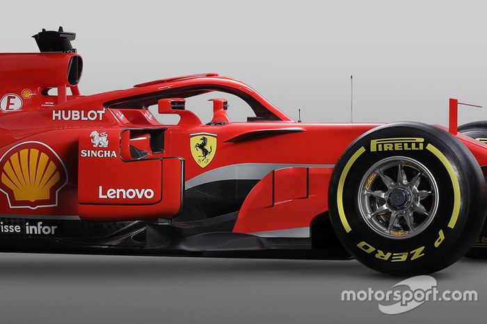 Ferrari SF71H detalle del halo