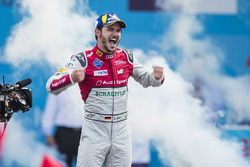 Daniel Abt, Audi Sport ABT Schaeffler, celebrates on the podium after winning the race