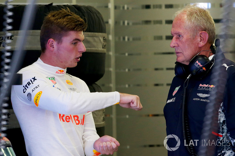Max Verstappen, Red Bull, ve Helmut Markko, Danışman, Red Bull Racing