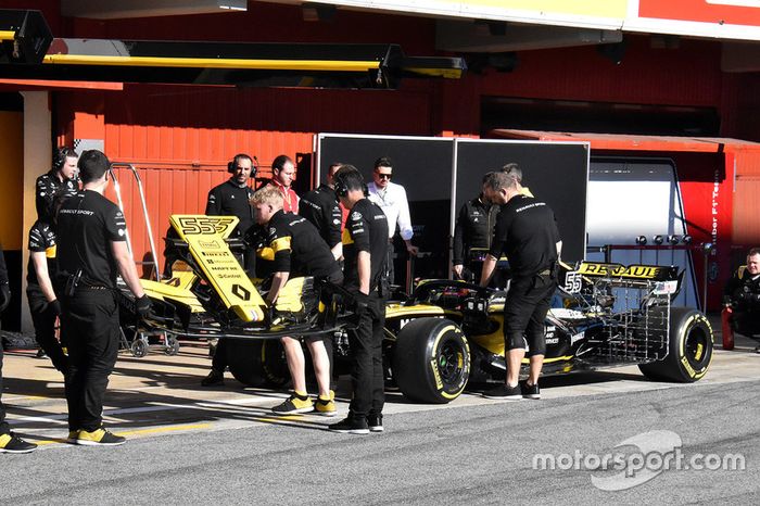 The car of Carlos Sainz Jr., Renault Sport F1 Team R.S. 18