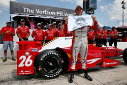 Ganador de la pole Carlos Muñoz, Andretti Autosport Honda