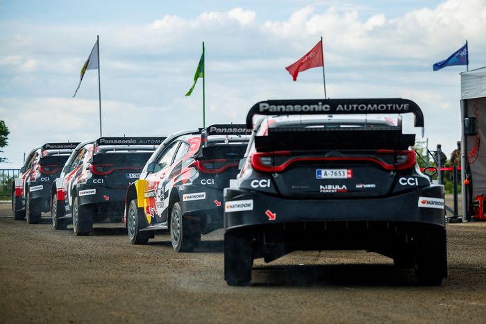 Toyota Gazoo Racing WRT Toyota GR Yaris Rally1 cars line-up