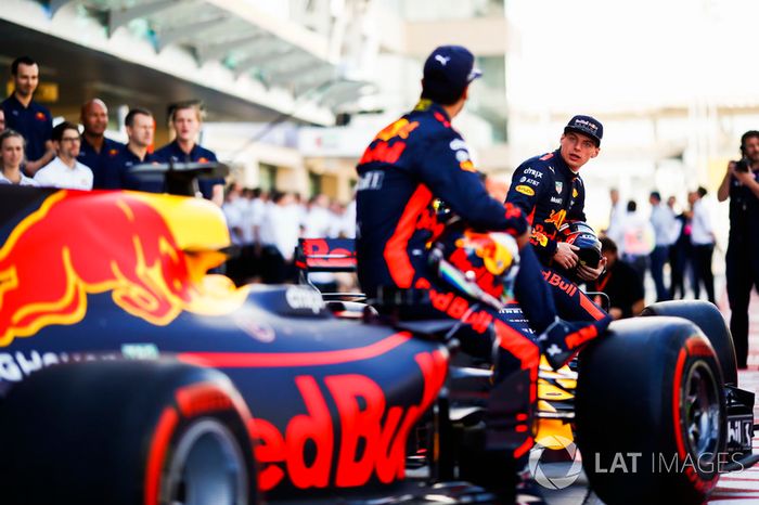 Daniel Ricciardo y Max Verstappen, pilotos de Red Bull Racing en 2017