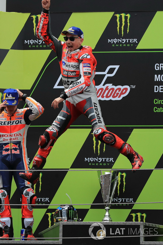 Подіум: переможець гонки Хорхе Лоренсо, Ducati Team