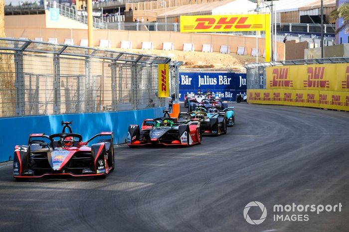 Sébastien Buemi, Nissan e.Dams, Nissan IMO2 Lucas Di Grassi, Audi Sport ABT Schaeffler, Audi e-tron FE06, Antonio Felix da Costa, DS Techeetah, DS E-Tense FE20 