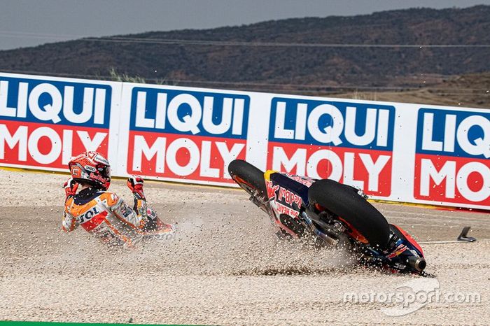 Marc Marquez, Repsol Honda Team crashes