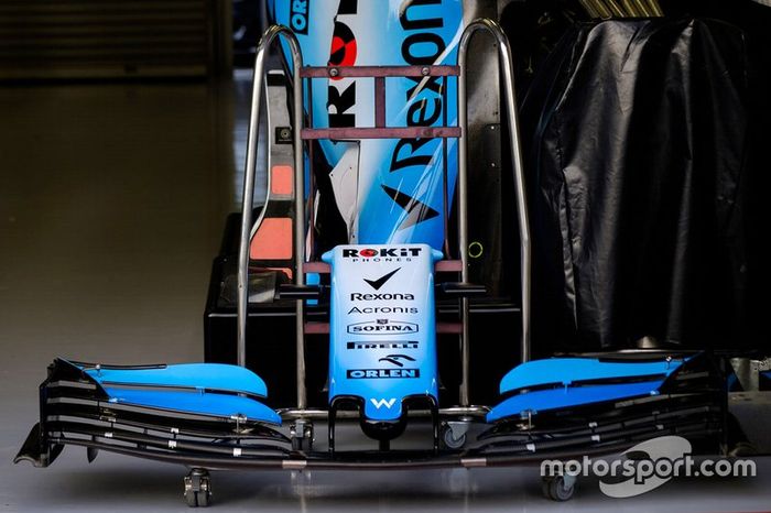 Detalle del alerón delantero del Williams FW42