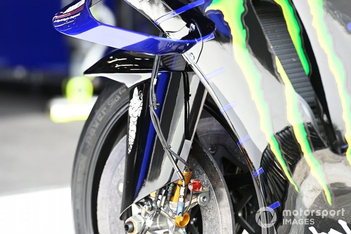 Detalle de la moto de Yamaha Factory Racing