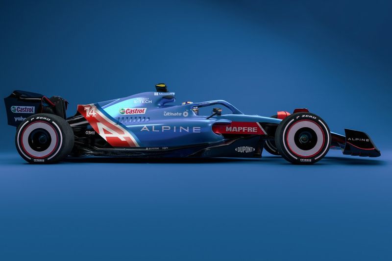 Boceto del Alpine para la F1 2022