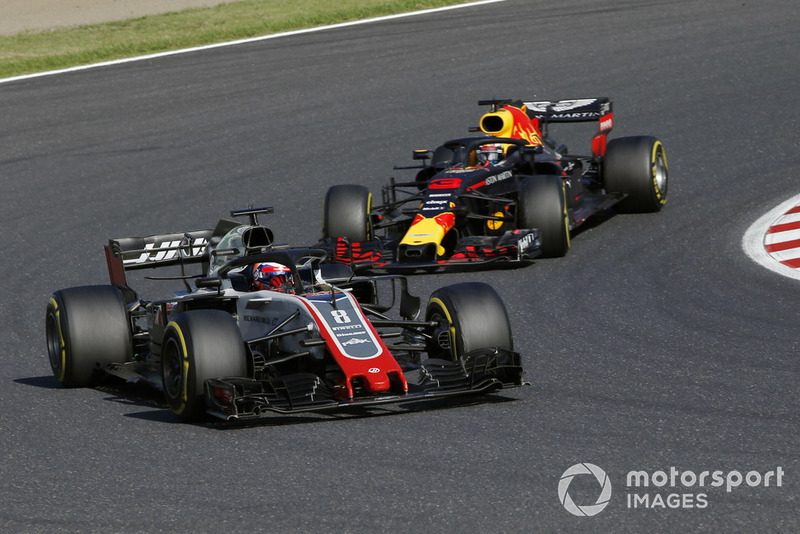 Ромен Грожан, Haas F1 Team VF-18, Даніель Ріккардо, Red Bull Racing RB14