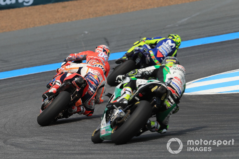 Валентино Россі, Yamaha Factory Racing. Андреа Довіціозо, Ducati Team, Марк Маркес, Repsol Honda Team, Кел Кратчлоу, Team LCR Honda