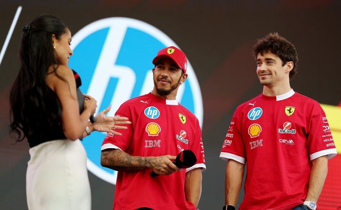 Charles Leclerc, Ferrari, Lewis Hamilton