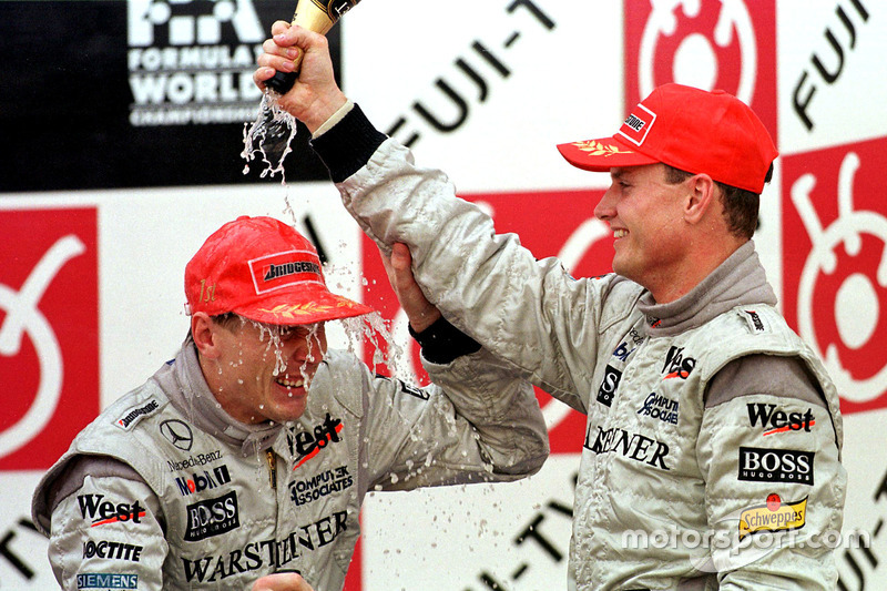 1998: 1. Mika Hakkinen, 2. Eddie Irvine, 3. David Coulthard