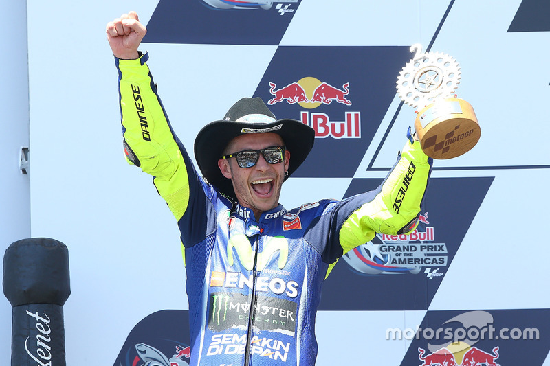 Podium : deuxième place pour Valentino Rossi, Yamaha Factory Racing