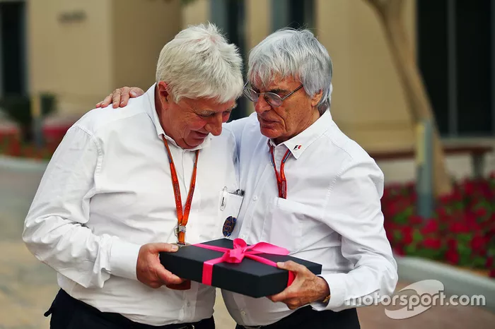 Herbie Blash, délégué de la FIA, avec Bernie Ecclestone