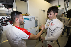 Antonio Fuoco, Trident congratulates Charles Leclerc, ART Grand Prix