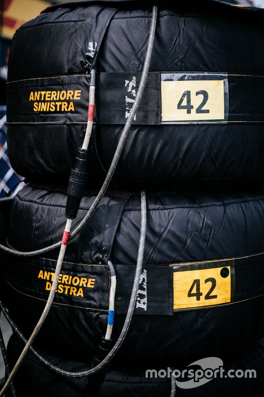 Pirelli tyres under cover