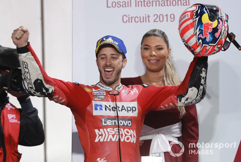 Podio: il vincitore Andrea Dovizioso, Ducati Team