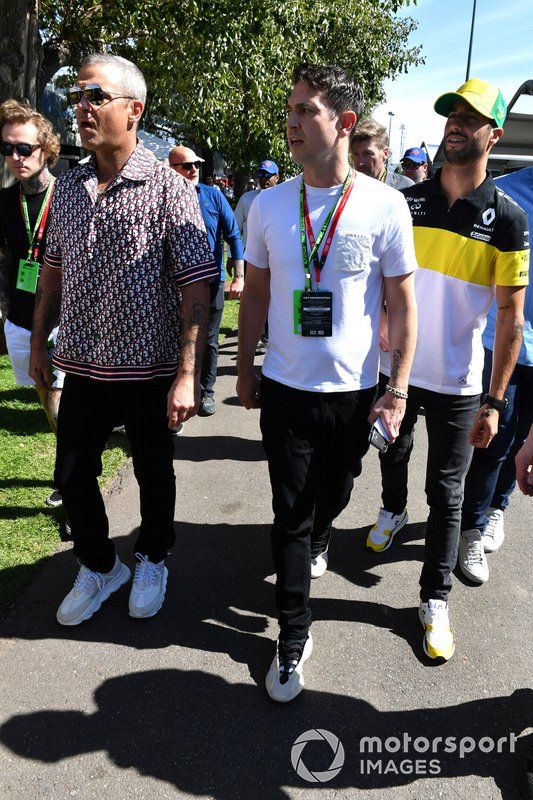 Robbie Williams y Daniel Ricciardo, Renault F1 Team