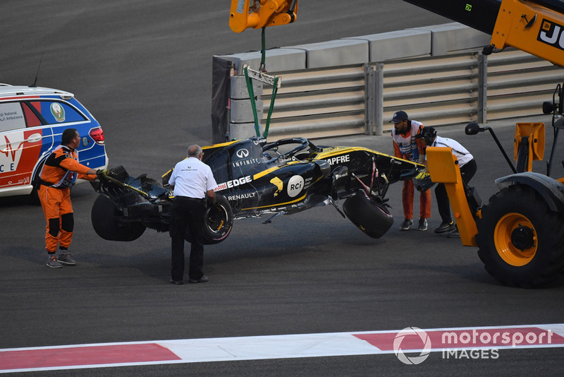 El coche chocado de Nico Hulkenberg, Renault Sport F1 Team R.S. 18