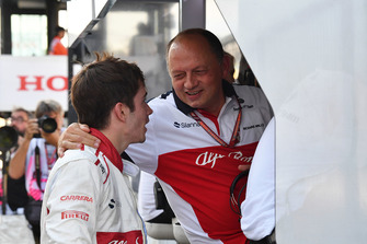 Charles Leclerc, Sauber e Frederic Vasseur, Team Principal, Sauber