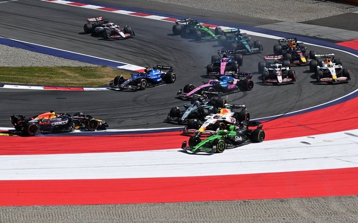 Max Verstappen, Red Bull Racing, Liam Lawson, Racing Bulls Team, Gabriel Bortoleto, Sauber, Andrea Kimi Antonelli, Mercedes