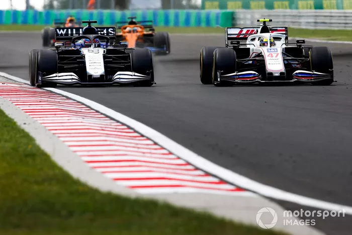 George Russell, Williams FW43B, Mick Schumacher, Haas VF-21