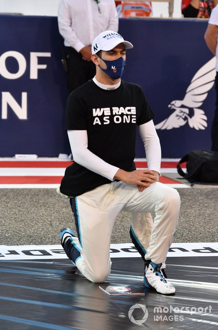 Nicholas Latifi, Williams FW43B se arrodilla