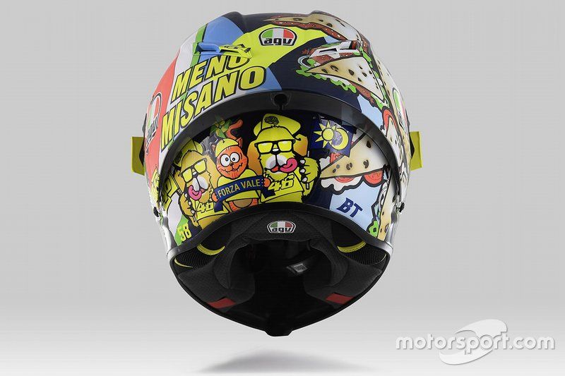 El casco de Valentino Rossi, Yamaha Factory Racing, para Misano
