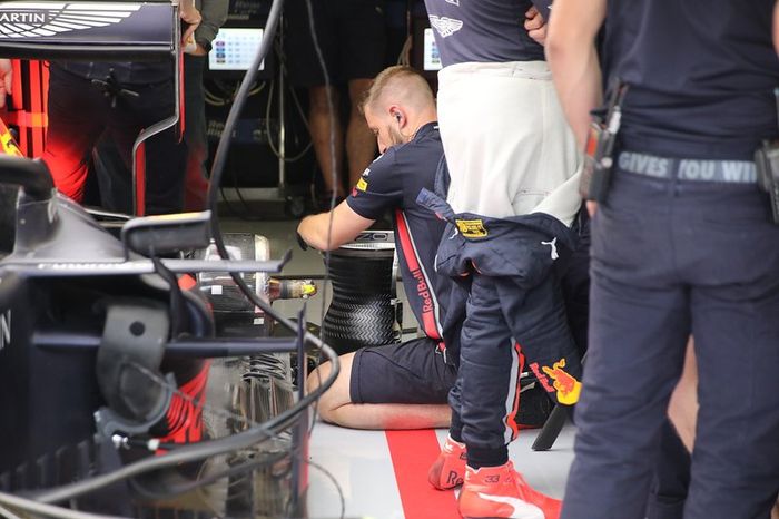 Detalle de la llanta trasera del Red Bull Racing RB15