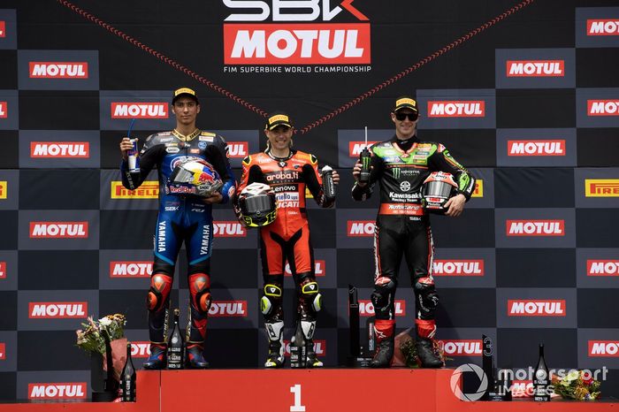 Toprak Razgatlioglu, Pata Yamaha WorldSBK, Álvaro Bautista, Aruba.it Racing Ducati, Jonathan Rea, Kawasaki Racing Team WSBK