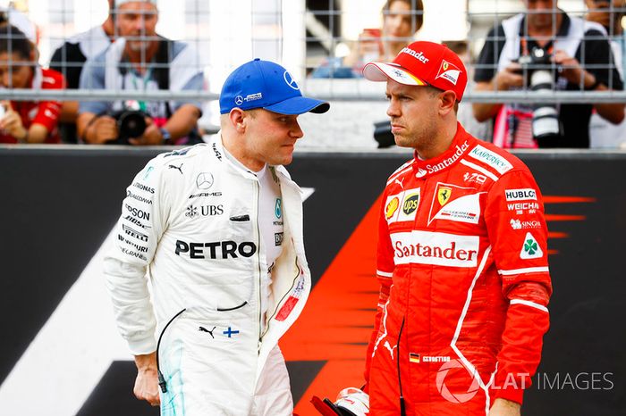 Valtteri Bottas, Mercedes AMG F1, Sebastian Vettel, Ferrari