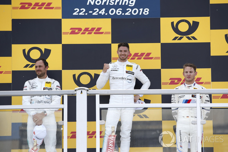 Podium: Race winner Mattias Ekström, Audi Sport Team Abt Sportsline, second place Gary Paffett, Mercedes-AMG Team HWA, third place Marco Wittmann, BMW Team RMG