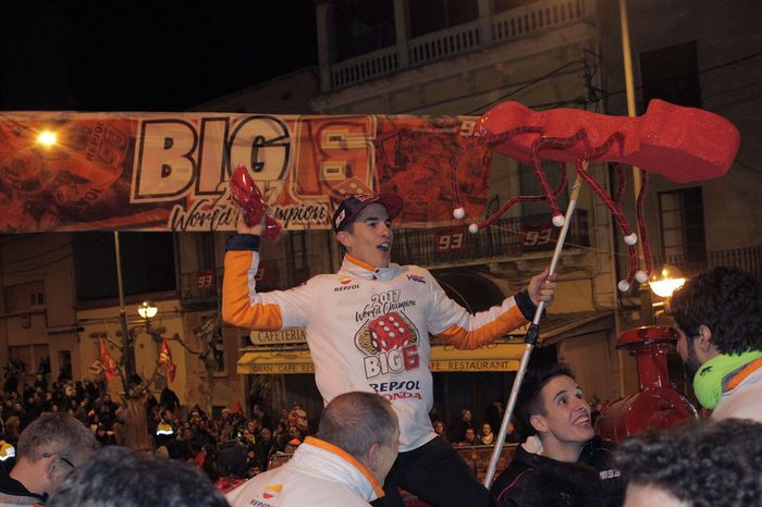 Celebración Marc Márquez en Cervera