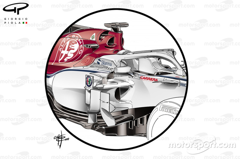 Sauber C37, hűtőnyílások