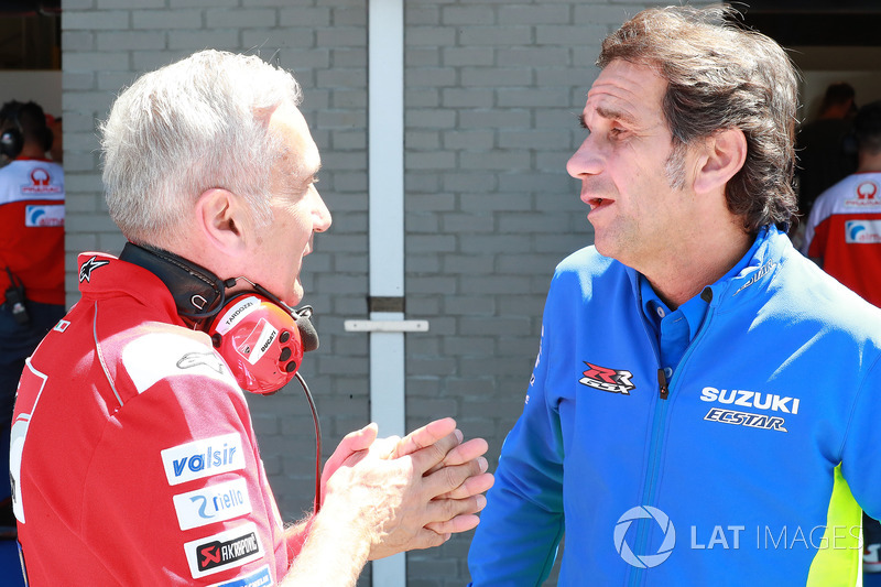 Davide Tardozzi, Team manager Ducati Team, Davide Brivio, Team manager, Team Suzuki MotoGP