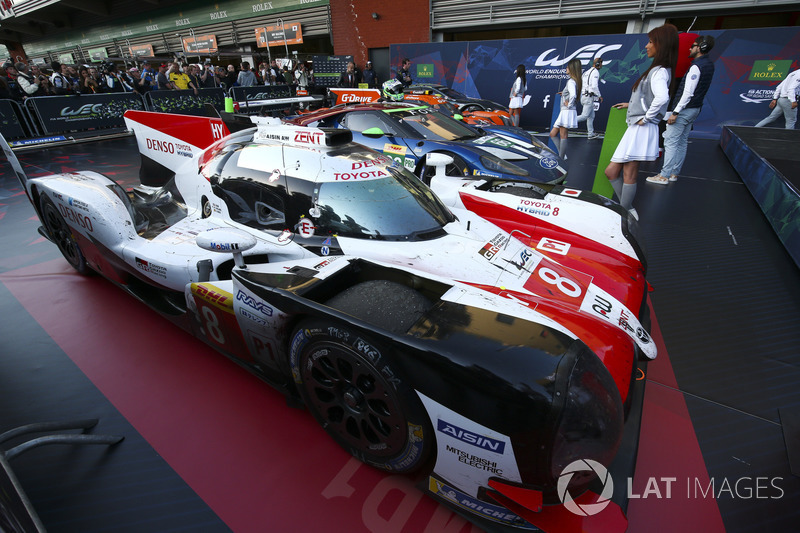 Race winners Fernando Alonso, Sébastien Buemi, Kazuki Nakajima, Toyota Gazoo Racing