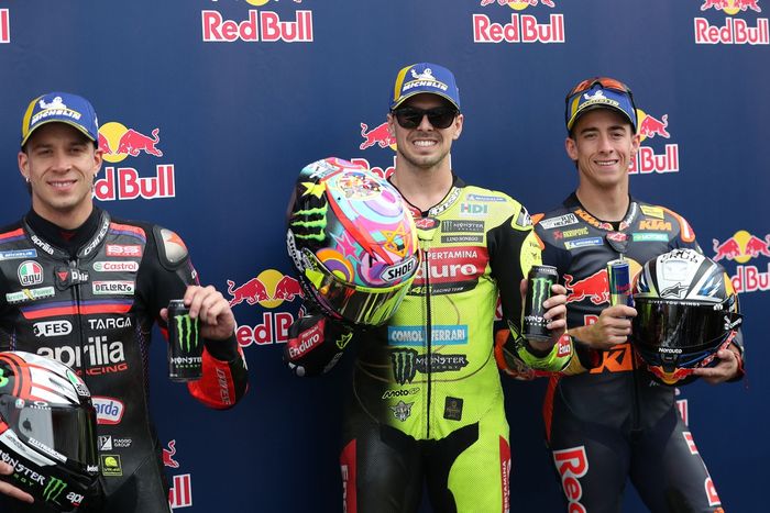 Fabio Di Giannantonio, VR46 Racing Team, Pedro Acosta, Red Bull KTM Factory Racing, Marco Bezzecchi, Aprilia Racing