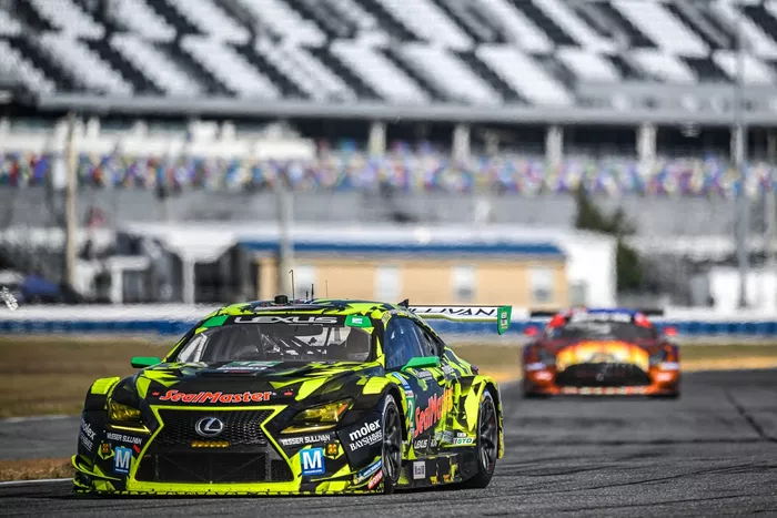 #12 Vasser Sullivan Racing Lexus RC F GT3: Aaron Telitz, Benjamin Pedersen, Frankie Montecalvo, Esteban Masson