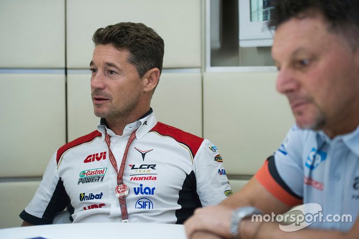 Lucio Cecchinello, Team LCR Honda director del equipo y Fausto Gresini, Aprilia Gresini Racing Team 