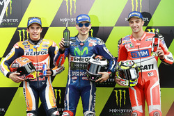 Polesitter Jorge Lorenzo, Yamaha Factory Racing, secondo Marc Marquez, Repsol Honda Team, terzo Andr