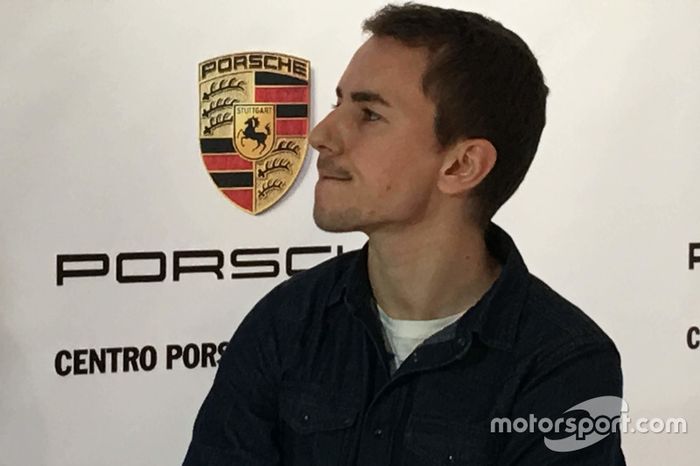 Jorge Lorenzo, en un acto con Porsche