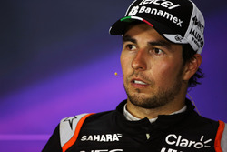 Sergio Perez, Sahara Force India F1 in de persconferentie