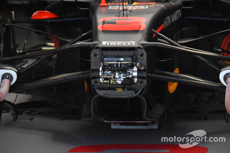 Detalle de la suspensión delantera Red Bull Racing RB14